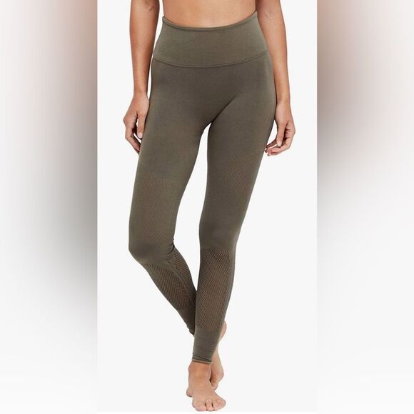 Free People Movement Dusty Olive Mesh Compression Leggings S - Picture 2 of 11